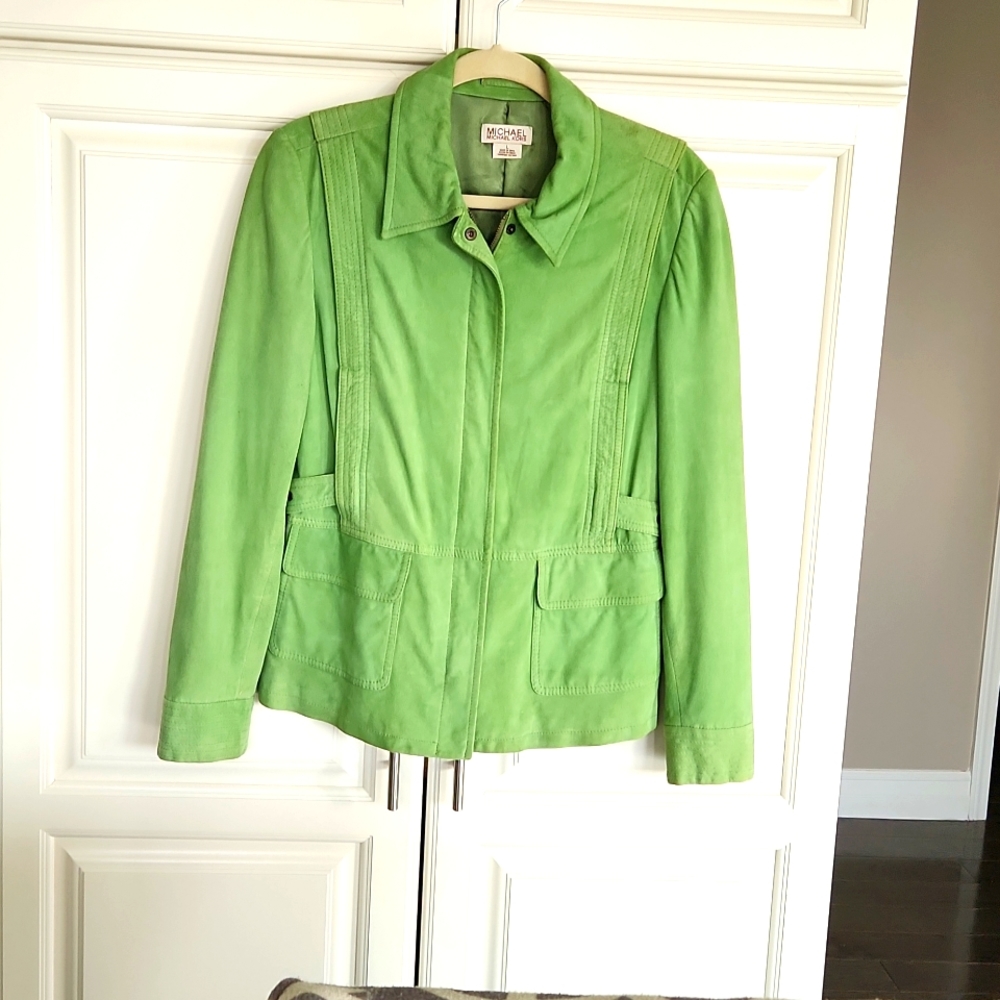 Kelly green suede jacket
